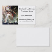 Blackbeard on Fire 幽霊のよく出る Pirateヴィンテージアート 名刺 (正面/裏面)