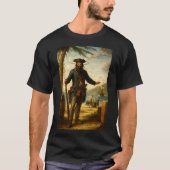 Blackbeard The Pirate With Smoking Beard Tシャツ (正面)