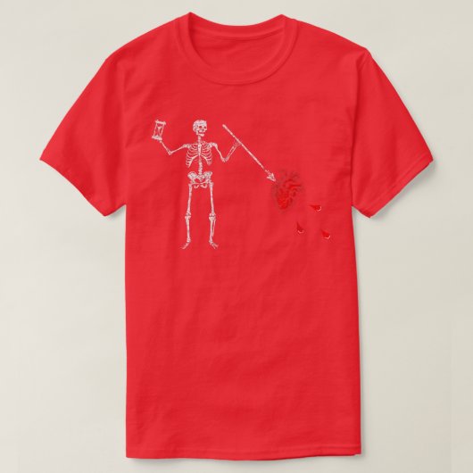 Blackbeard's Pirate Flag Skeleton of Death T-Shirt Tシャツ (デザイン正面)