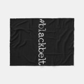 Blackbelt Karate Taekwondo Mma Martial Arts  フリースブランケット (正面(横))