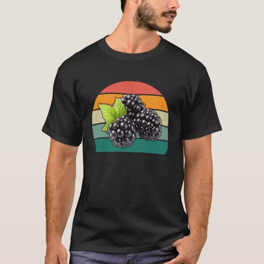 Blackberries Organic Fresh Men Women Children Tシャツ (正面)