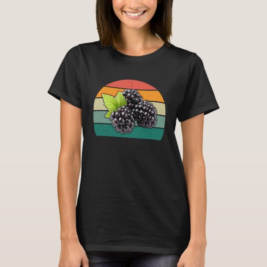 Blackberries Organic Fresh Men Women Children Tシャツ (正面)