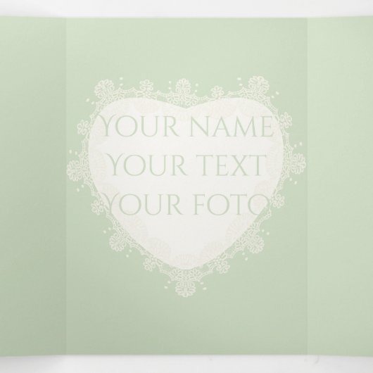 BlackBerryの緑と赤の水の色を紙 三つ折りカード (内部中)