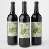 BlackBerry緑と赤 ワインラベル (ボトル)