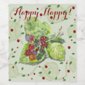 BlackBerry緑と赤 ワインラベル (シングルラベル)