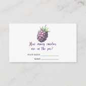 Blackberry – ベビーシャワーでキャンディーの数を推測 エンクロージャーカード (正面)