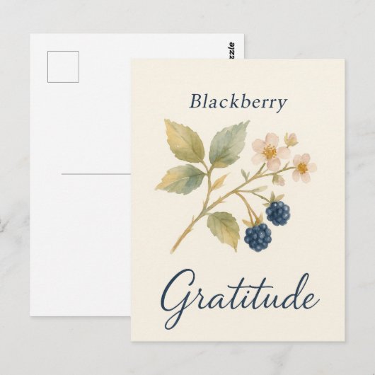 Blackberry — Gratitude Postcard ポストカード (正面/裏面)