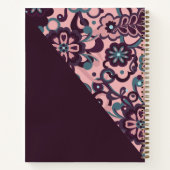 Blackberry Groovy Psychedelic 60s 70s Floral  ノートブック (裏面)