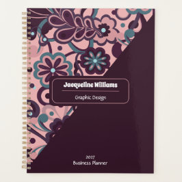 Blackberry Groovy Psychedelic 60s 70s Floral  プランナー手帳