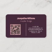 Blackberry Groovy Psychedelic 60s 70s Floral 名刺 (裏面)