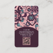 Blackberry Groovy Psychedelic 60s 70s Floral II 名刺 (裏面)