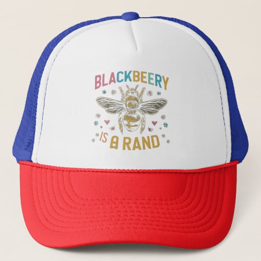 「BLACKBERRY IS A BRAND」Tシャツデザイン キャップ (正面)