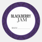 Blackberry Jam Canning Lid Labels ラウンドシール (正面)