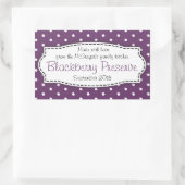 Blackberry preserve jam purple food labelシール 長方形シール (バッグ)