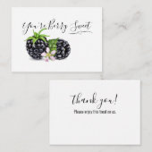 Blackberry Thank You ノートカード (正面/裏面)