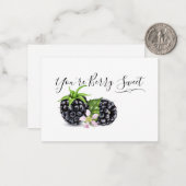 Blackberry Thank You ノートカード (正面/裏面インサイチュ)