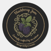 Blackberry Whisper – Artisan Jam Label ラウンドシール (正面)