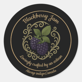 Blackberry Whisper – Artisan Jam Label ラウンドシール