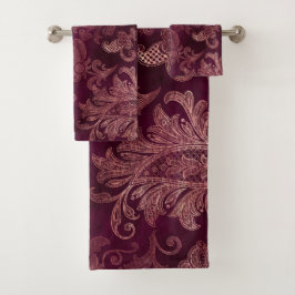 Blackberry Wine Pattern バスタオルセット
