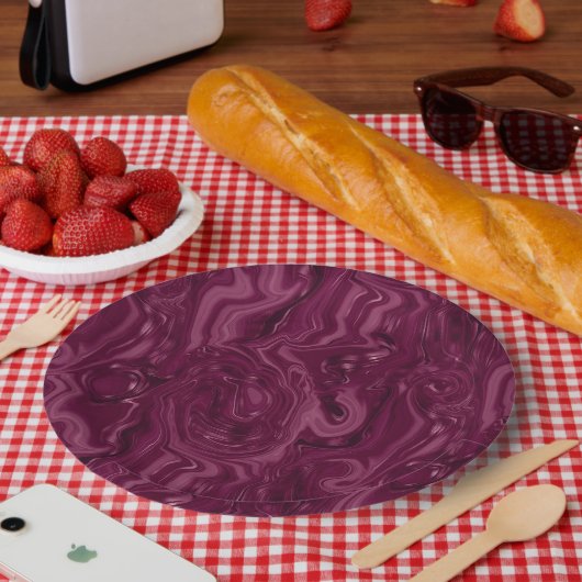 Blackberry Wine Pattern  ペーパープレート (ピクニック)