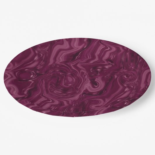 Blackberry Wine Pattern  ペーパープレート (アングル)