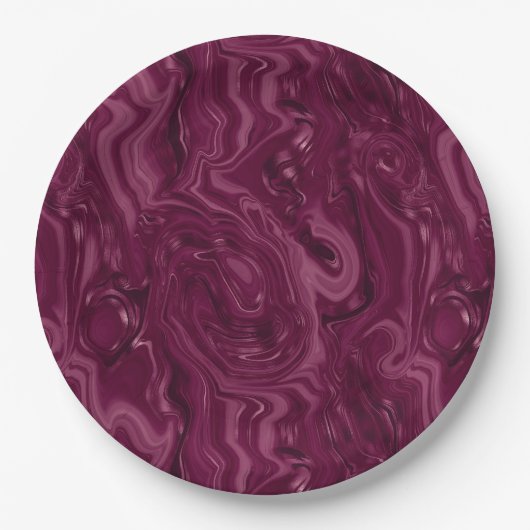 Blackberry Wine Pattern ペーパープレート (正面)