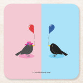 Blackbirdが他の半分を見つける スクエアペーパーコースター (正面)