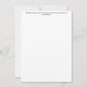 Blackbird Greeting Card 招待状 (裏面)