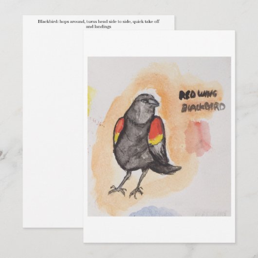 Blackbird Greeting Card 招待状 (正面/裏面)