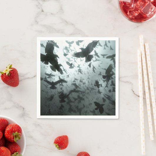 Blackbird Raven Crow Party スタンダードカクテルナプキン (インサイチュ)