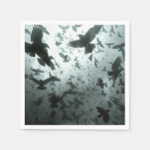 Blackbird Raven Crow Party スタンダードカクテルナプキン (正面)