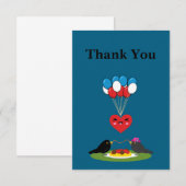 Blackbird's Spaghetti Meatballs Valentine's Date サンキューカード (正面/裏面)