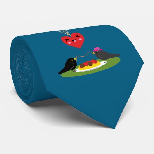 Blackbird's Spaghetti Meatballs Valentine's Date ネクタイ (ロール)