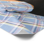 Blackboardで数学の問題を解決する少年 ポスター (角)