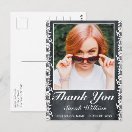 Blackboardとホワイトレースの卒業写真感謝してい ポストカード