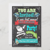 Blackboardの醜いセーターのクリスマスパーティー招待状 招待状 (裏面)