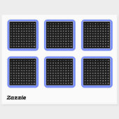 Blackboardの100個の数値グラフが白、青 スクエアシール (シート)
