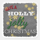 Blackboardカスタムにクリスマスのすてき飾り付け スクエアシール (正面)