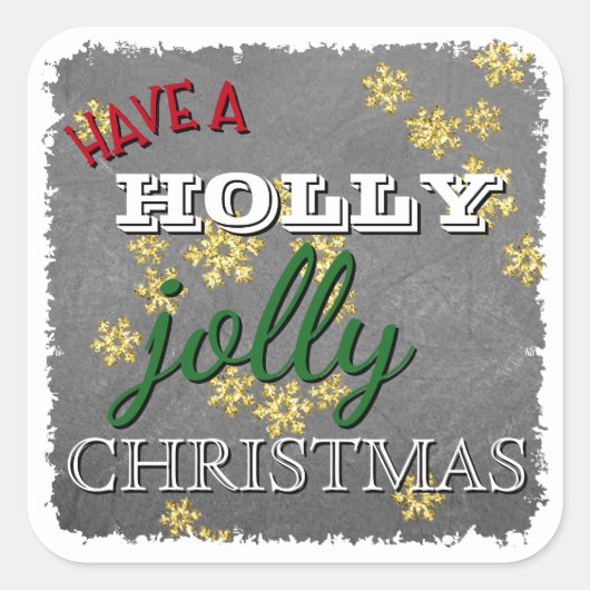 Blackboardカスタムにクリスマスのすてき飾り付け スクエアシール (正面)