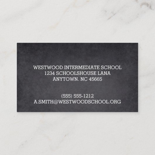 Blackboardスタイルセブンラインカスタム 名刺 (裏面)