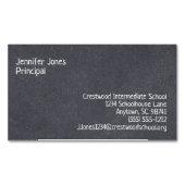 BlackboardスタイルセブンラインカスタムChalkboard マグネット名刺 (正面)