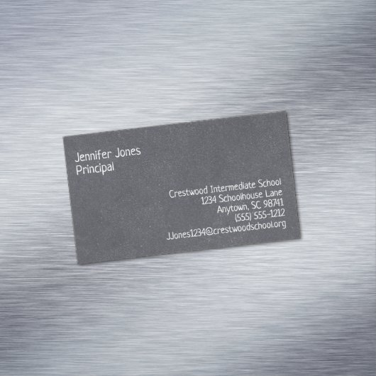 BlackboardスタイルセブンラインカスタムChalkboard マグネット名刺 (インサイチュ)