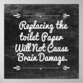 Blackboardトイレ紙おもしろい引用文 ポスター (正面)