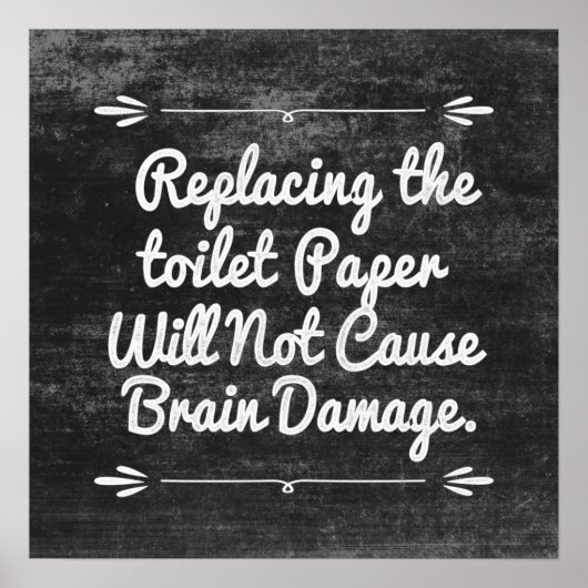 Blackboardトイレ紙おもしろい引用文 ポスター (正面)