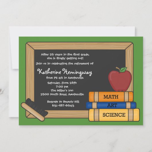 Blackboard先生退職招待状2 招待状 (正面)