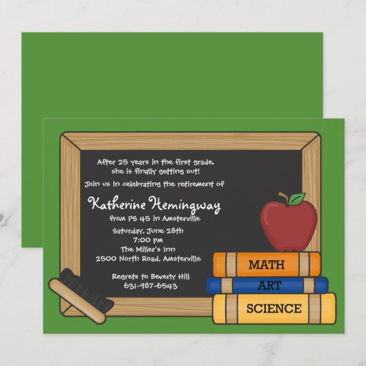 Blackboard先生退職招待状2 招待状 (正面/裏面)