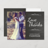 Blackboard写真結婚に感謝 ポストカード (正面/裏面)