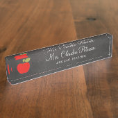 Blackboard and Red Apple School先生 デスクネームプレート (側面)