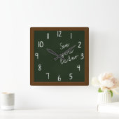 Blackboard Chalkboard Wall Clock正方形 スクエア壁時計 (ホーム)
