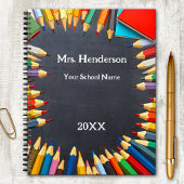 Blackboard Colored Pencils先生クラス年 プランナー手帳